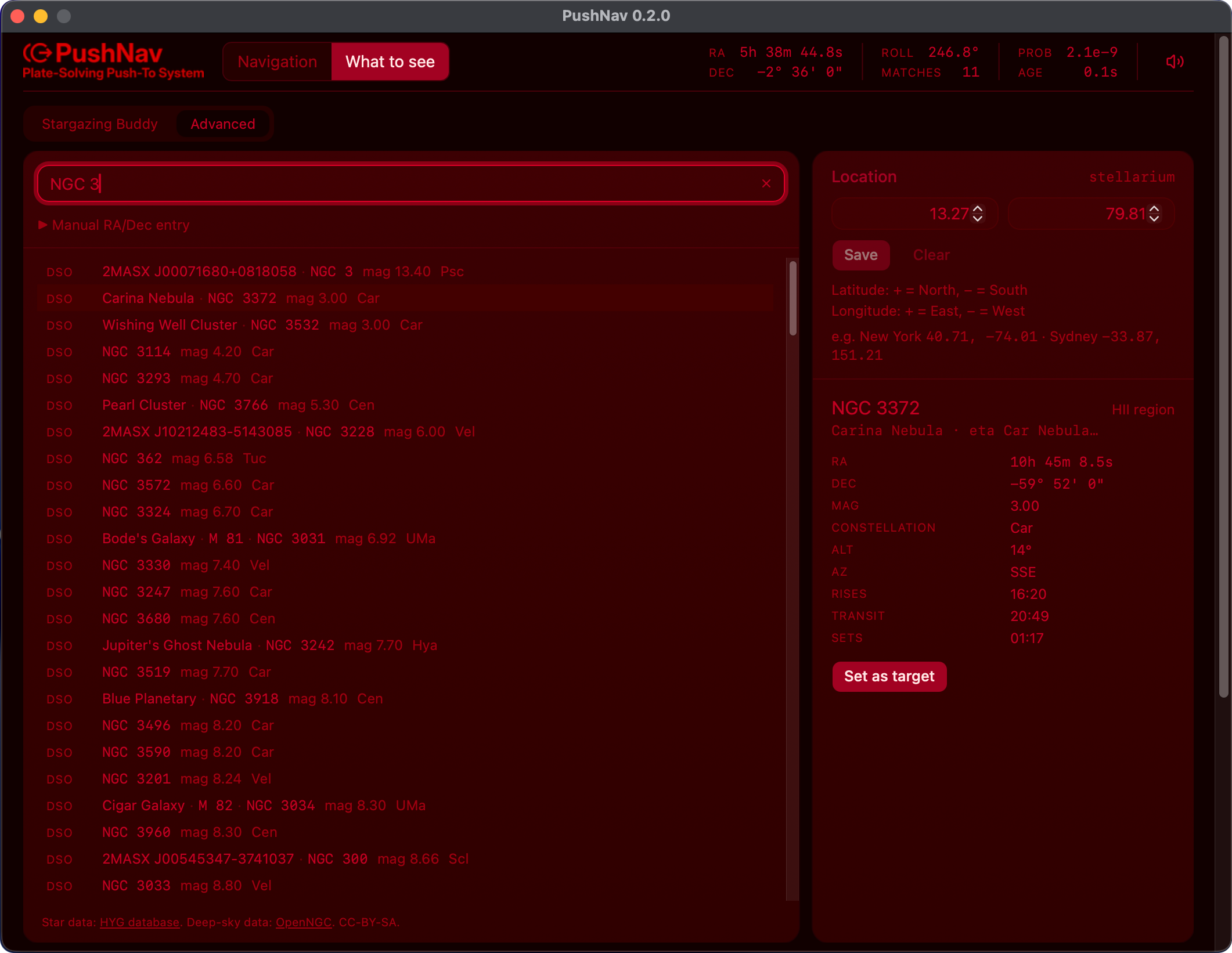 PushNav Advanced catalog tab